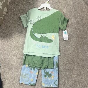 Carter's 3 Piece Mint Green Dragon Pajama Set